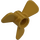 LEGO Pearl Gold Propeller with 3 Blades and Pin Hole (65768)