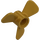 LEGO Pearl Gold Propeller with 3 Blades and Pin Hole (65768)