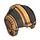 LEGO Pearl Gold Rebel Pilot Helmet with Snub Fighter Pilot Pearl Gray Stripes (30370 / 104347)