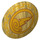 LEGO Pearl Gold Round Shield with Curved Face with Clouds and Lightning (48883 / 75902)