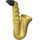 LEGO Pearl Gold Saxophone with Black Reed (13808 / 14289)