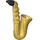 LEGO Parelmoer goud Saxophone met Zwart Reed (13808 / 14289)