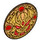LEGO Perlgold Schild mit Gebogen Gesicht mit Gold Drachen Gesicht (75902 / 105523)