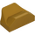 LEGO Oro perlato Pendenza 1 x 2 x 0.7 Curvo con Fin (47458 / 81300)