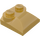 LEGO Parelmoer Goud Helling 2 x 2 Gebogen met gebogen uiteinde (47457)