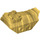 LEGO Perlgold Steigung Backstein mit Flügel und 4 oben Bolzen und Seitenbolzen (79897)