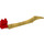 LEGO Perlgold Schwert mit Gebogen Tip und Achse (11305)