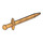 LEGO Pearl Gold Sword with Pointed Tip with Thin Crossguard (98370)