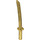 LEGO Pearl Gold Sword with Square Guard and Capped Pommel (Shamshir) (21459)