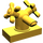 LEGO Parelmoer Goud Kraan 1 x 2 met Twee Taps (Grote handgrepen) (6936 / 71780)