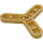LEGO Perlgold Technic Rotor 3 Klinge mit 6 Bolzen (32125 / 51138)