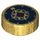 LEGO Perle guld Flise 1 x 1 Rund med Compass Rose (25619 / 98138)