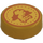 LEGO Parelmoer goud Tegel 1 x 1 Rond met Draak met Vleugels (104421)