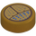 LEGO Pearl Gold Tile 1 x 1 Round with Gold Scarab with Blue Dots (35380 / 104133)