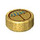 LEGO Parelmoer Goud Tegel 1 x 1 Ronde met Gold Scarab met Blauw Dots (35380 / 104133)