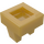 LEGO Perlgold Fliese 1 x 1 mit Clip (Kein Schnitt in der Mitte) (2555 / 12825)