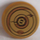 LEGO Pearl Gold Tile 2 x 2 Round with Bolt and Cracked and Rusting Washers Sticker with Bottom Stud Holder (14769)