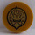 LEGO Pearl Gold Tile 2 x 2 Round with Gold Chima Emblem pattern Sticker with Bottom Stud Holder (14769)