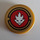 LEGO Pearl Gold Tile 2 x 2 Round with Kai Fire Insignia Sticker with &quot;X&quot; Bottom (4150)