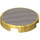 LEGO Pearl Gold Tile 2 x 2 Round with silver with Bottom Stud Holder (1725 / 14769)