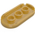 LEGO Pearl Gold Tile 2 x 4 with Rounded Ends (66857)