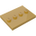 LEGO Pärlguld Bricka 3 x 4 med Fyra Knoppar (17836 / 88646)