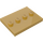 LEGO Parelmoer Goud Tegel 3 x 4 met Vier Studs (17836 / 88646)
