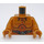 LEGO Parelmoer Goud Torso C-3PO met Rood en Wit Wires Patroon (973 / 76382)