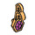 LEGO Pearl Gold Turban Pin with Purple Jewel (17648 / 99593)