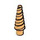 LEGO Perlgold Unicorn Horn mit Spiral (34078 / 89522)