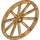 LEGO Pearl Gold Wagon Wheel Ø56 x 3.2 with 10 Spokes (33212)