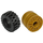 LEGO Perlgold Rad Felge Ø18 x 14 mit Stift Loch mit Reifen Ø 30.4 x 14 mit Offset Treten Muster und Band around Center