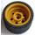 LEGO Pearl Gold Wheel Rim Ø30 x 20 with No Pinholes, with Reinforced Rim with Tire Low Wide Ø37 X 22