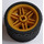 LEGO Pearl Gold Wheel Rim Ø30 x 20 with No Pinholes, with Reinforced Rim with Tire Low Wide Ø37 X 22