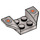 LEGO Parelmoer Lichtgrijs Spatbord Plaat 2 x 2 met Flared Wiel Arches met Dots en Lines (41854 / 43550)