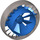 LEGO Gris clair perle Turbine Moteur avec Marbled Bleu (59924)