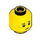 LEGO Peasant Child with Dark Tan Hair Head (Safety Stud) (3626 / 96004)