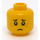 LEGO Peasant Child with Dark Tan Hair Head (Safety Stud) (3626 / 96004)