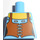 LEGO Peasant Smiling with Dark Orange Hair Torso without Arms (973)