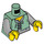 LEGO Peasant Torso Laced Vest over Grey Undershirt (973 / 76382)