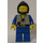 LEGO Peasant with Blue Legs and Black Hood