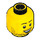 LEGO Peasant with Dark Brown Hood, Tan Shirt and Reddish Brown Legs Head (Safety Stud) (3626 / 96081)