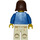 LEGO Person in Blue Top with Brown Mid-Length Hair Minifigure