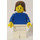 LEGO Person in Blue Top with Brown Mid-Length Hair Minifigure