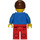 LEGO Person in Blue Top with Brown Short Hair Minifigure