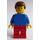 LEGO Person dans Bleu Haut avec Marron Cheveux courts Minifigurine