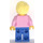 LEGO Person i Bright Rosa Skjorta med Bright Ljus Gul Hår Minifigur