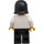 LEGO Person in Red Striped Shirt with Black Mid-Length Hair Minifigure