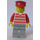 LEGO Person im Rot Striped Hemd mit Rot Hut Minifigur