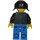 LEGO Person with Black Top and Black Hair with Pigtails Minifigure